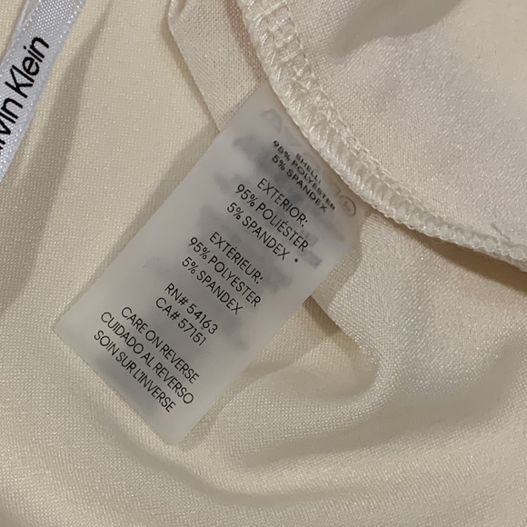 CALVIN Klein Tan Chai Mockneck Short-Sleeve Top size Medium - Picture 11 of 14